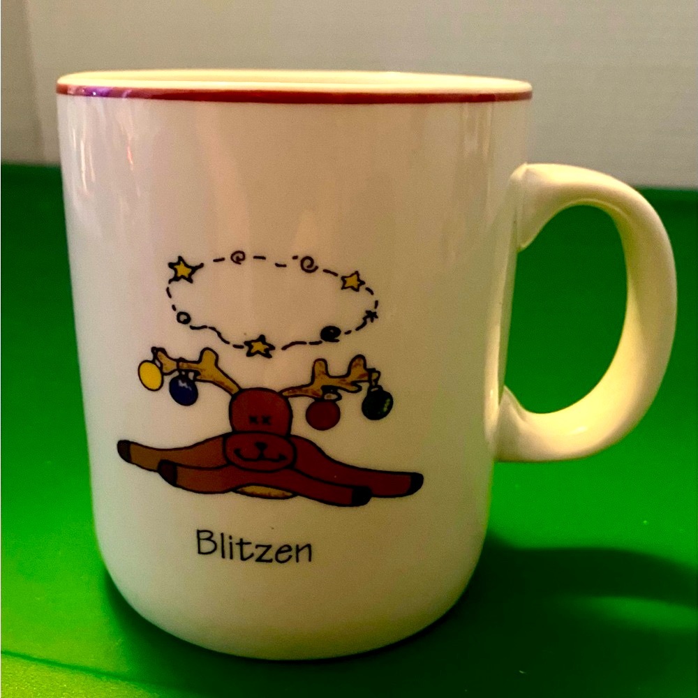 New Blitzen Reindeer Christmas/Holiday mug